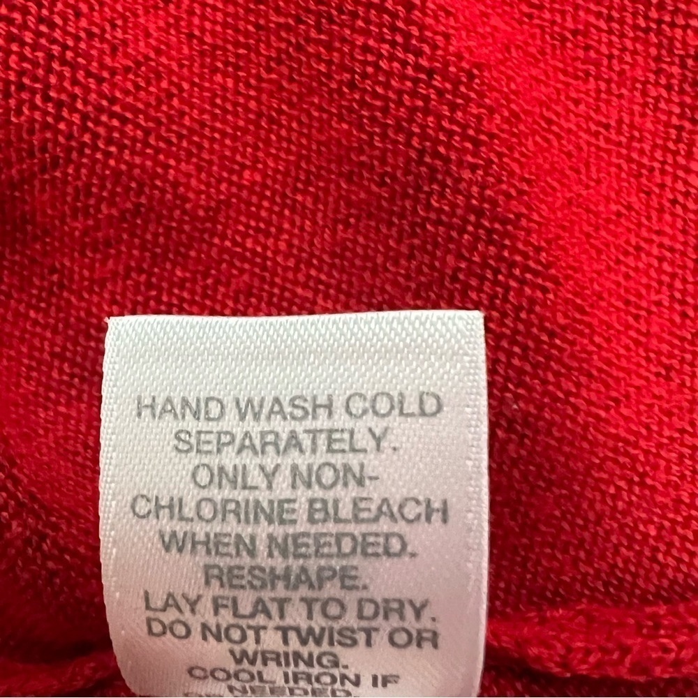 J. Jill Women’s Sweater Dress Sz XL Tall Color Red Stretch Long Sleeve Side Slit - Picture 9 of 13